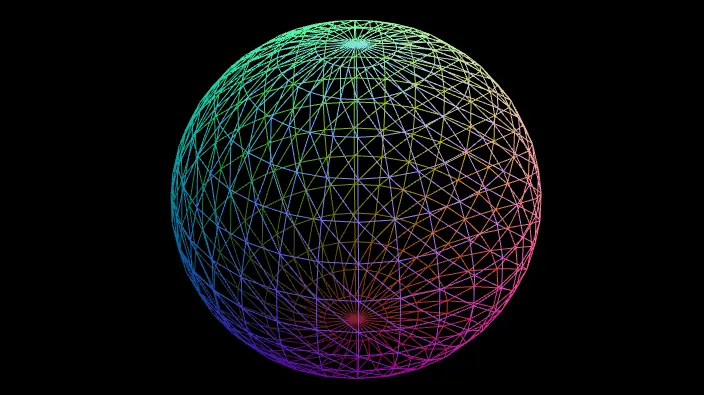 Three.js rendered sphere